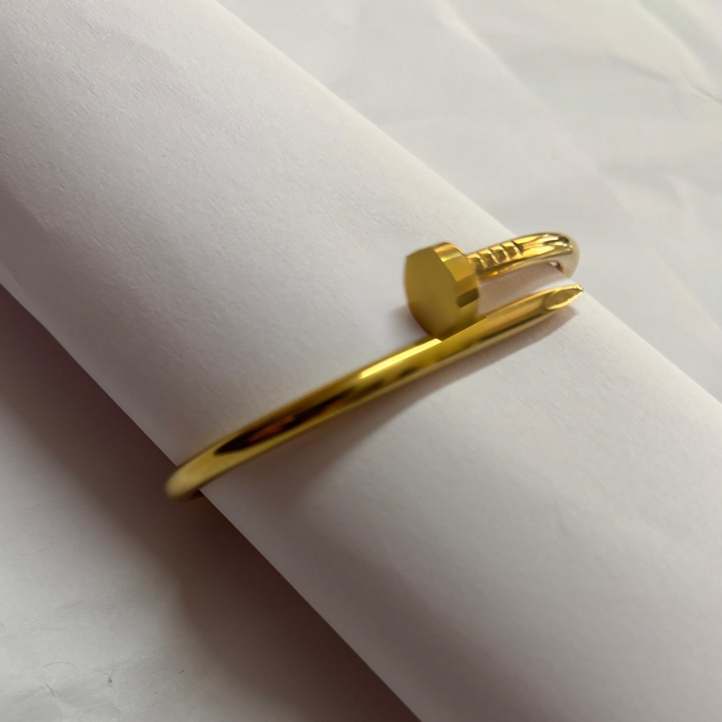 Sadbhuja Nail Design Gold Look Bracelet – Adjustable Luxury Bangle for Women