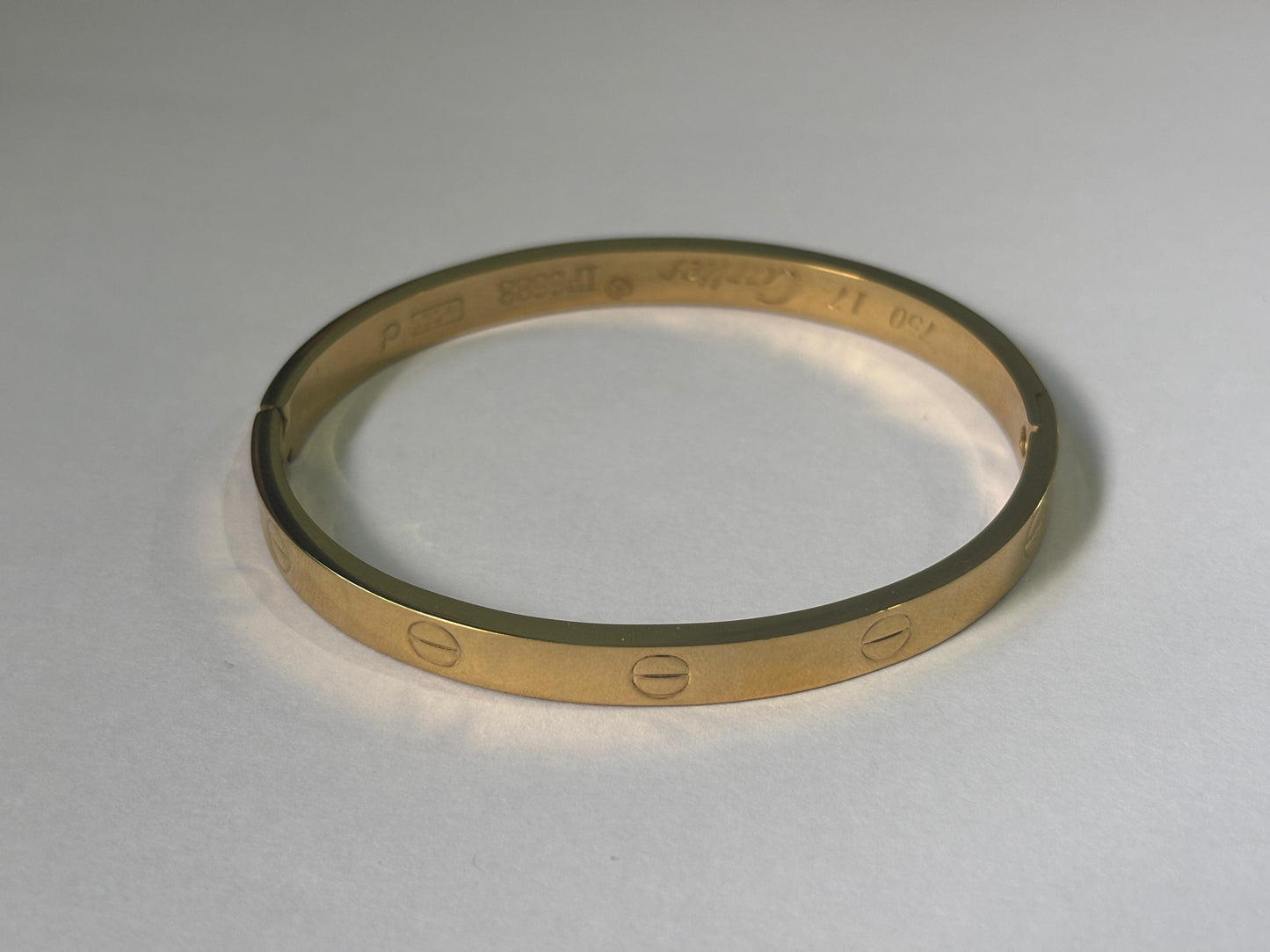 Gold-Tone Love Screw Bangle for Women – Elegant & Anti-Tarnish