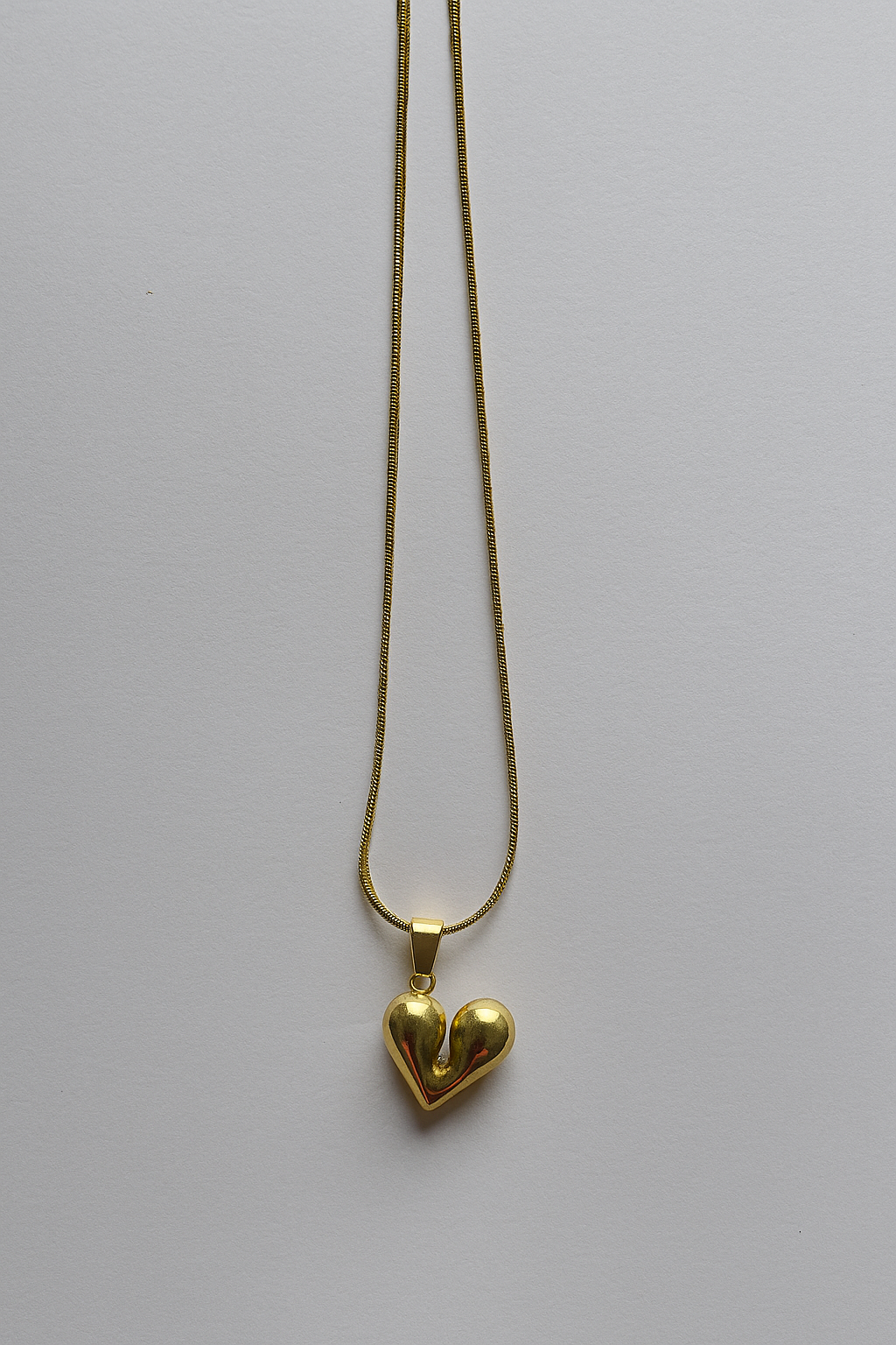 Bold Heart Gold-Tone Pendant Necklace for Women