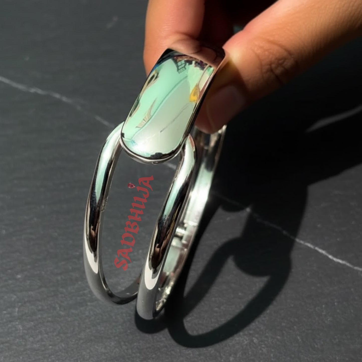 Elegant Silver Plated Open Cuff Bracelet for Women | Minimalist Stainless Steel Bangle