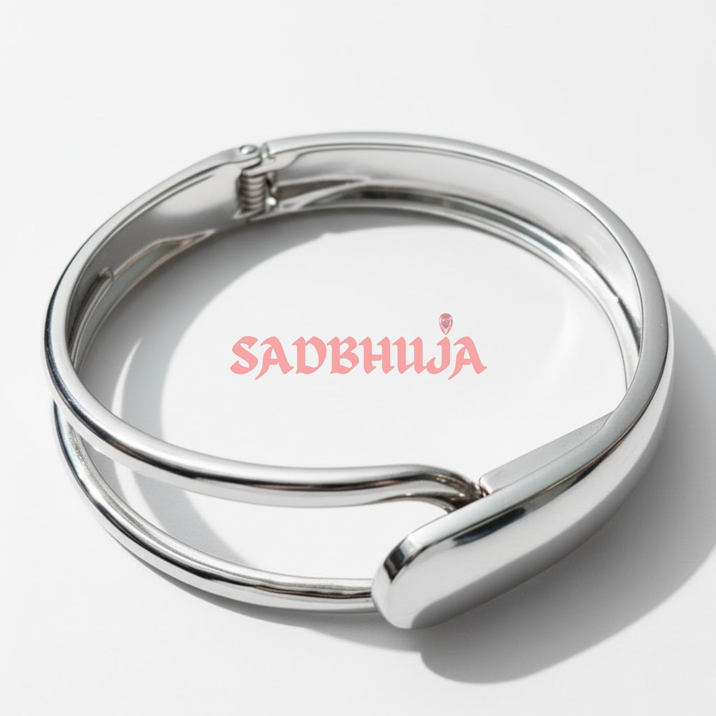 Elegant Silver Plated Open Cuff Bracelet for Women | Minimalist Stainless Steel Bangle