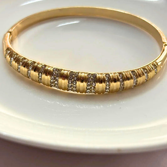 Anti-Tarnish Gold-Plated American Diamond Bracelet for Women | Premium Party Wear Kada