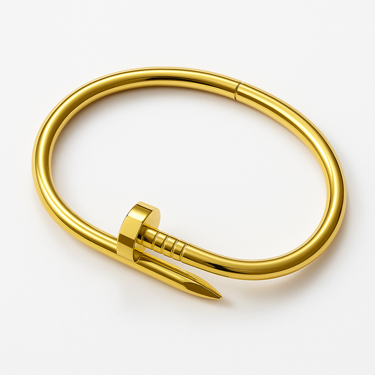 Sadbhuja Nail Design Gold Look Bracelet – Adjustable Luxury Bangle for Women