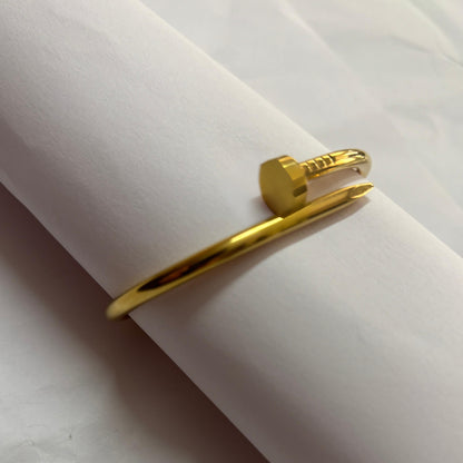 Sadbhuja Nail Design Gold Look Bracelet – Adjustable Luxury Bangle for Women