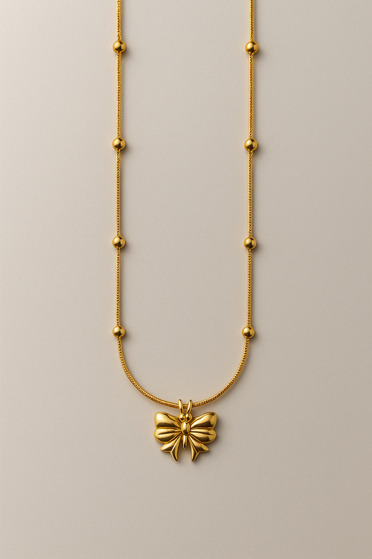 Elegant Gold Plated Butterfly Pendant Necklace for Women